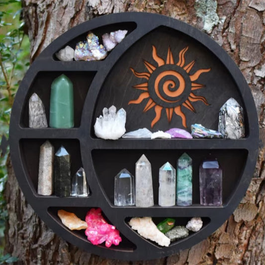 Home Fashion Simple Moon Crystal Shelf Ornaments